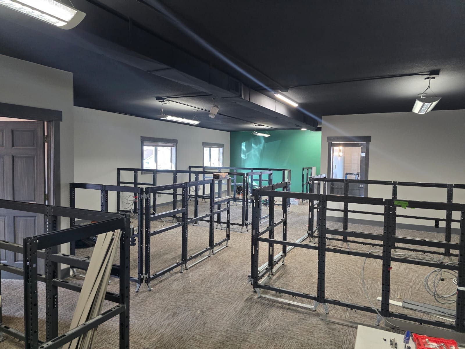 Commercial Office space and cubicles undergoing a remodel