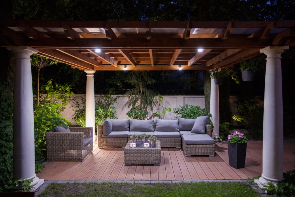 Exterior Patio with Landscape lighting Outdoor lighting ideas